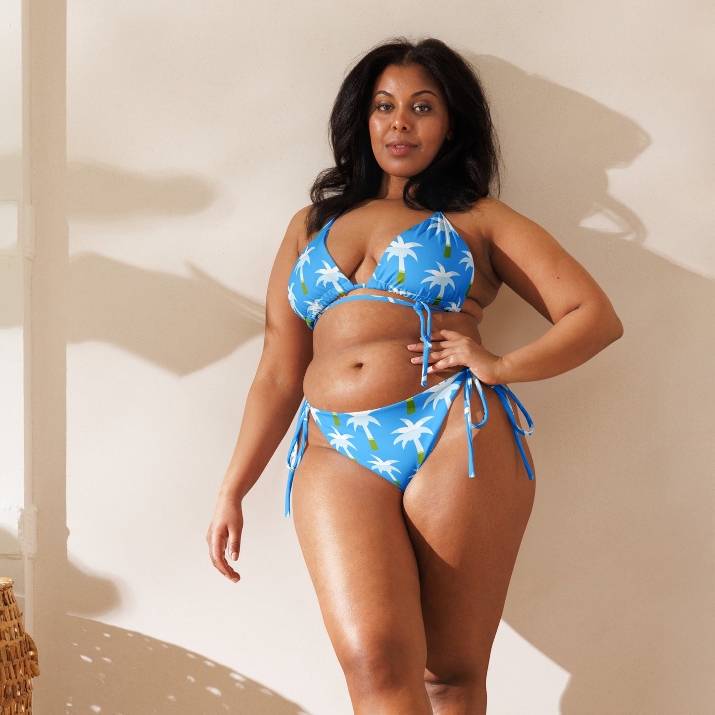 Palm Trees Recycled String Bikini - Journey Clothing Co.