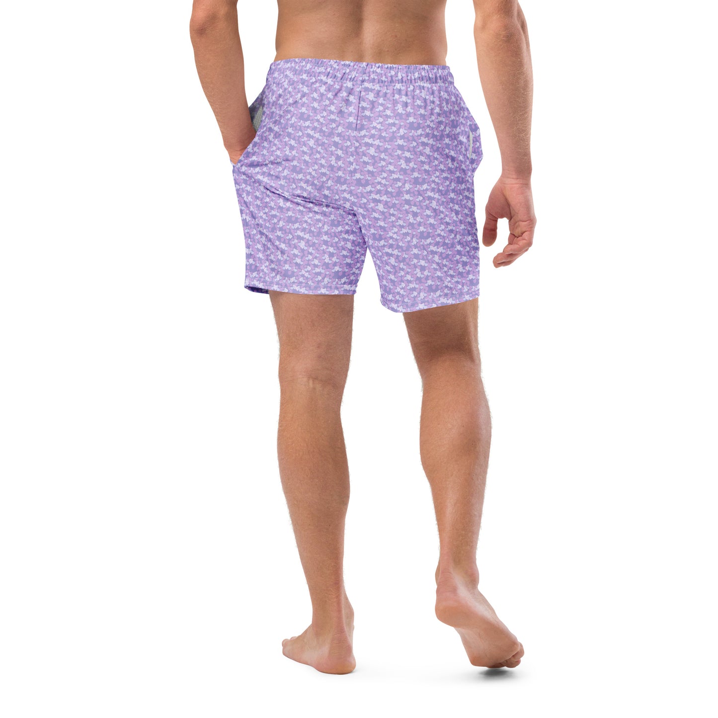 Lavender Camo Recycled Swim Trunks - Journey Clothing Co.