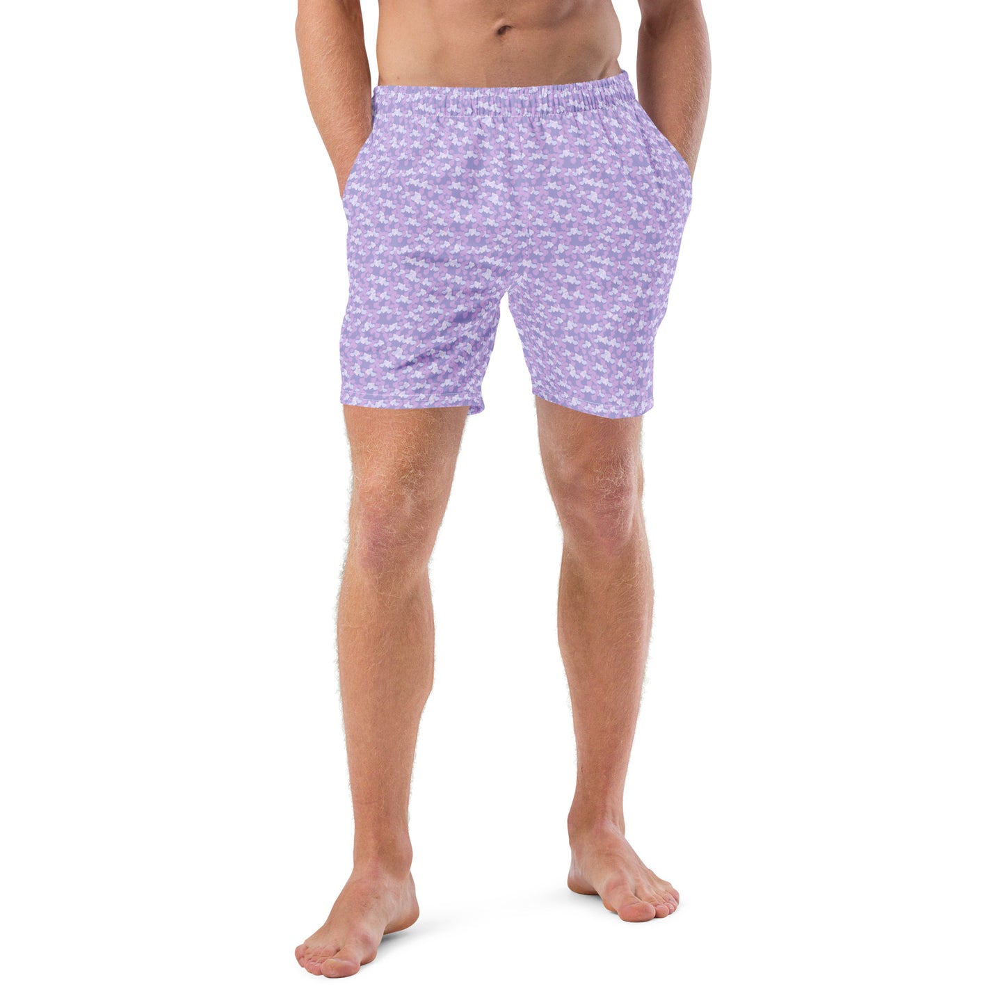 Lavender Camo Recycled Swim Trunks - Journey Clothing Co.
