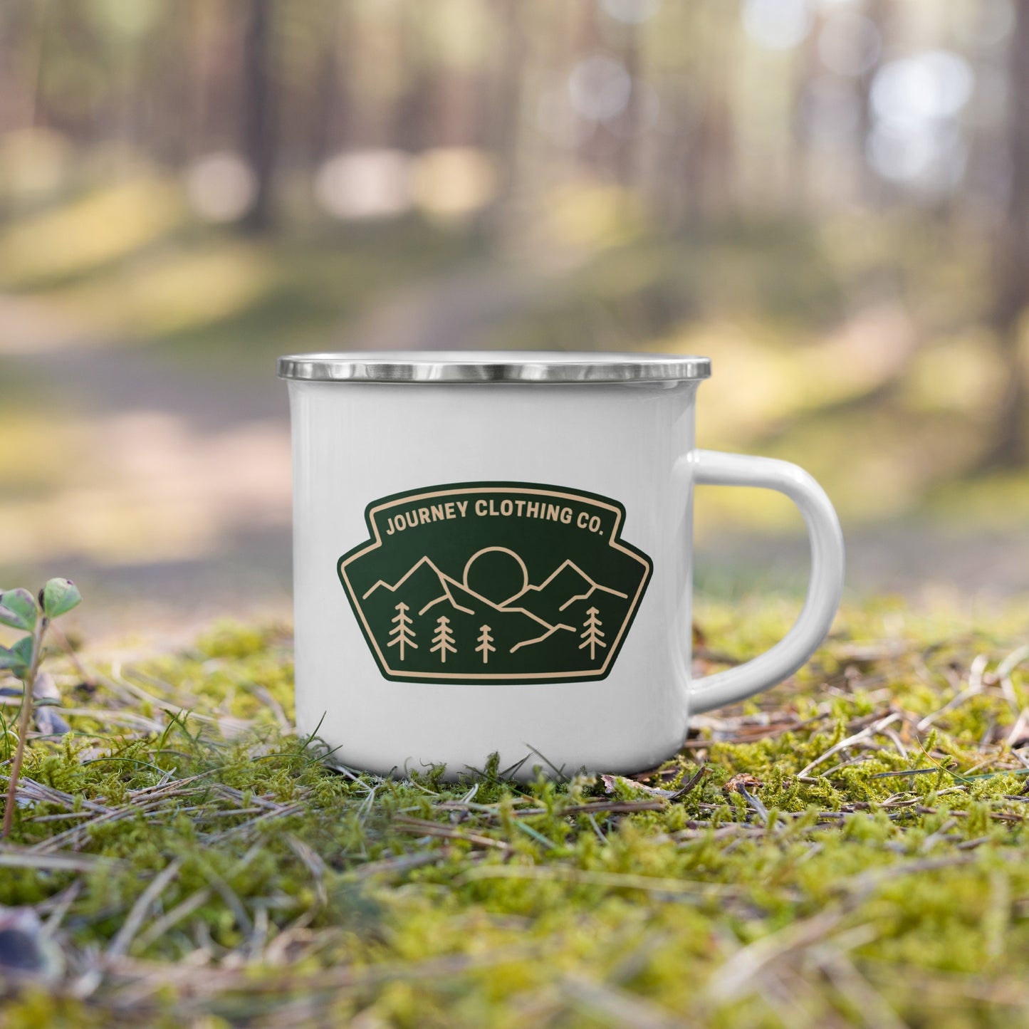 Green Journey Enamel Mug